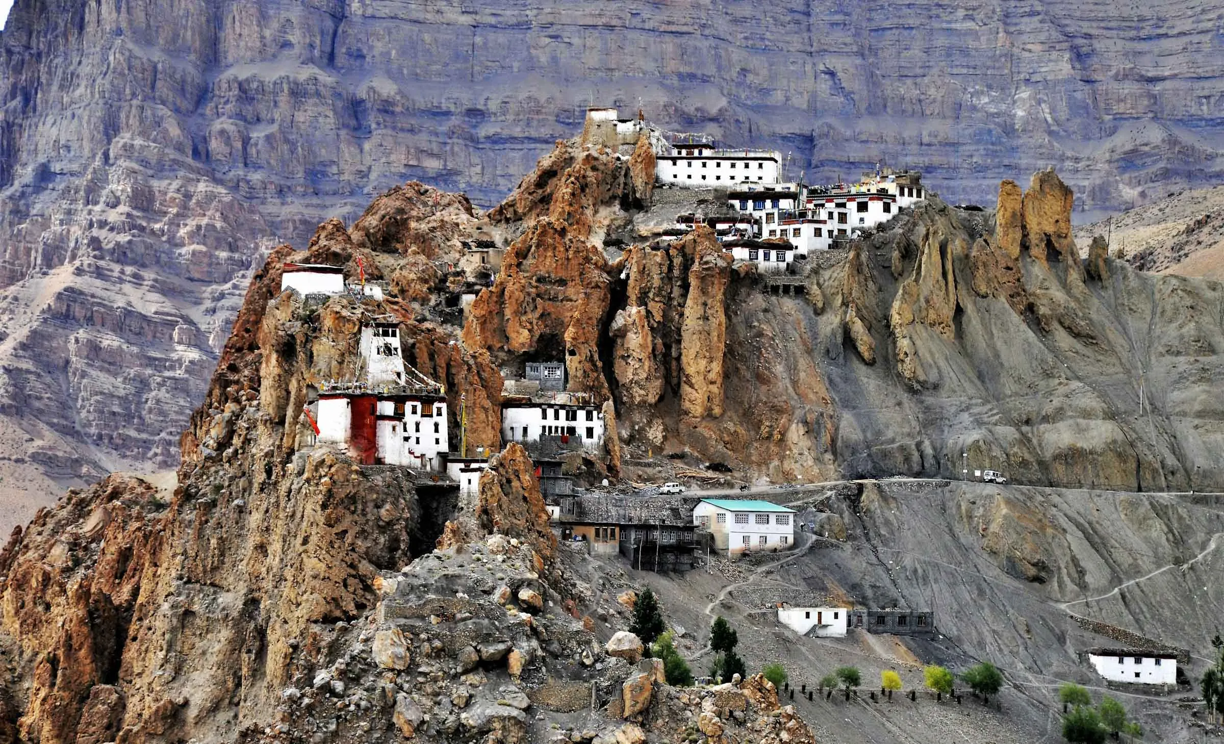Ancient Monastery in Spiti Valley Himalayas