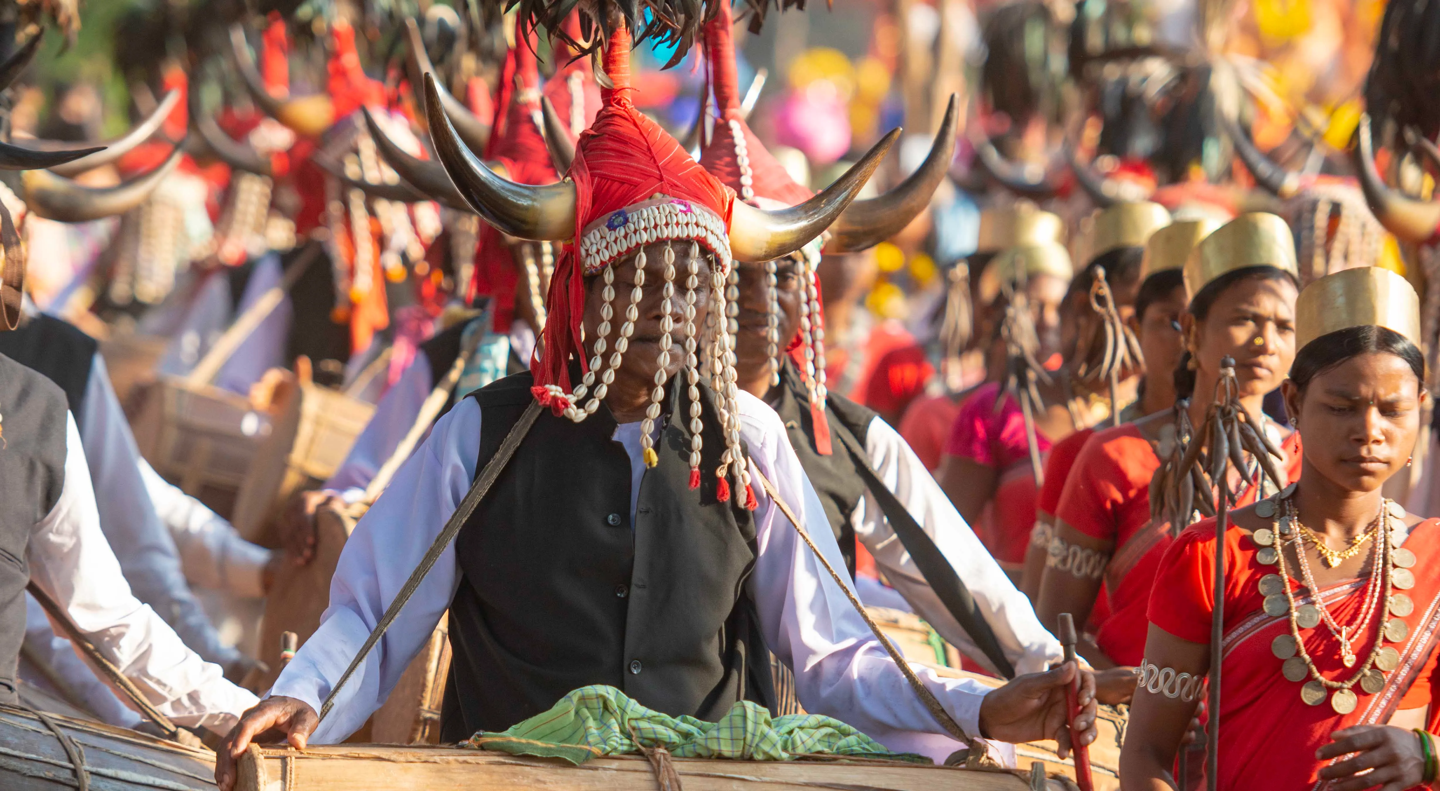 Bastar tribal people celebrating Dussehra festival in Chhattisgarh